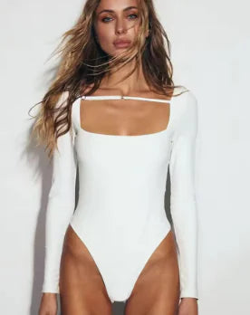 Square-Cut Lace-Up Jumpsuit Rieworkes
