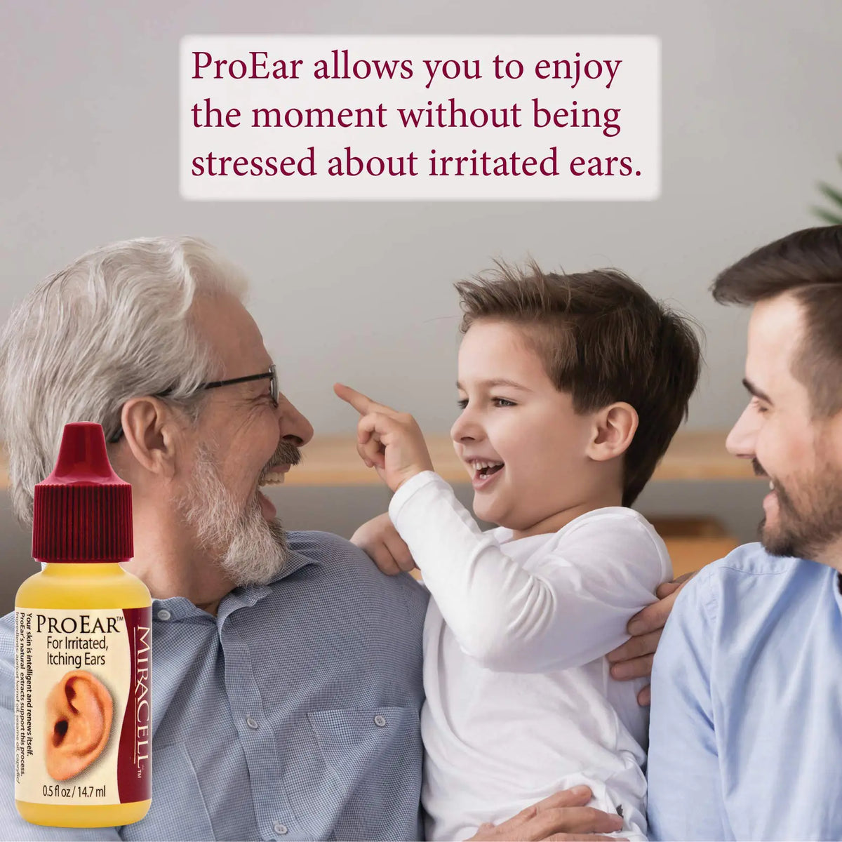 Miracell ProEar, Ear Drops for Itchy Ears, Clogged Ears, Irritated Ears, Dry Ears. All Natural Ear Oil for, Babies, Kids, Adults, and Dogs 0.5oz Rieworkes