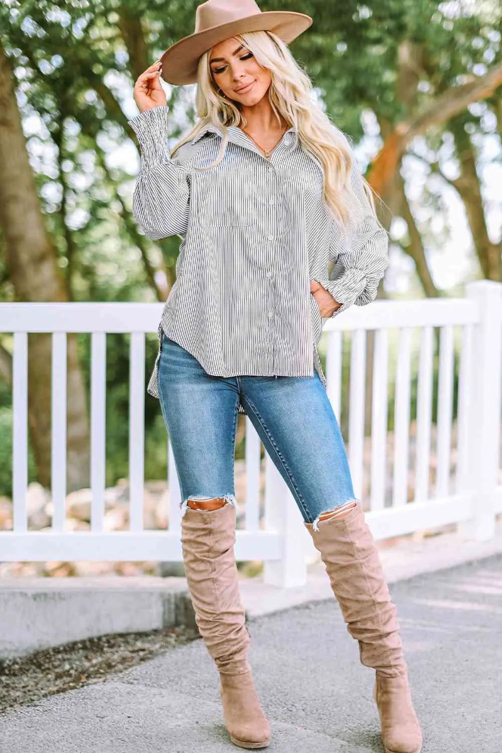 Fernanda Lantern Sleeve Shirt Rieworkes