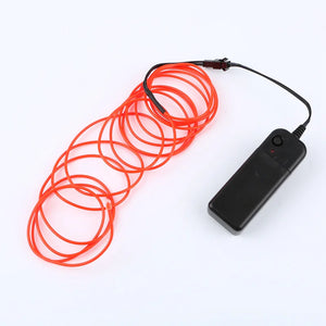 Neon LED Light Glow EL Wire String Strip Rope Tube Decor Car Party + Controller Rieworkes