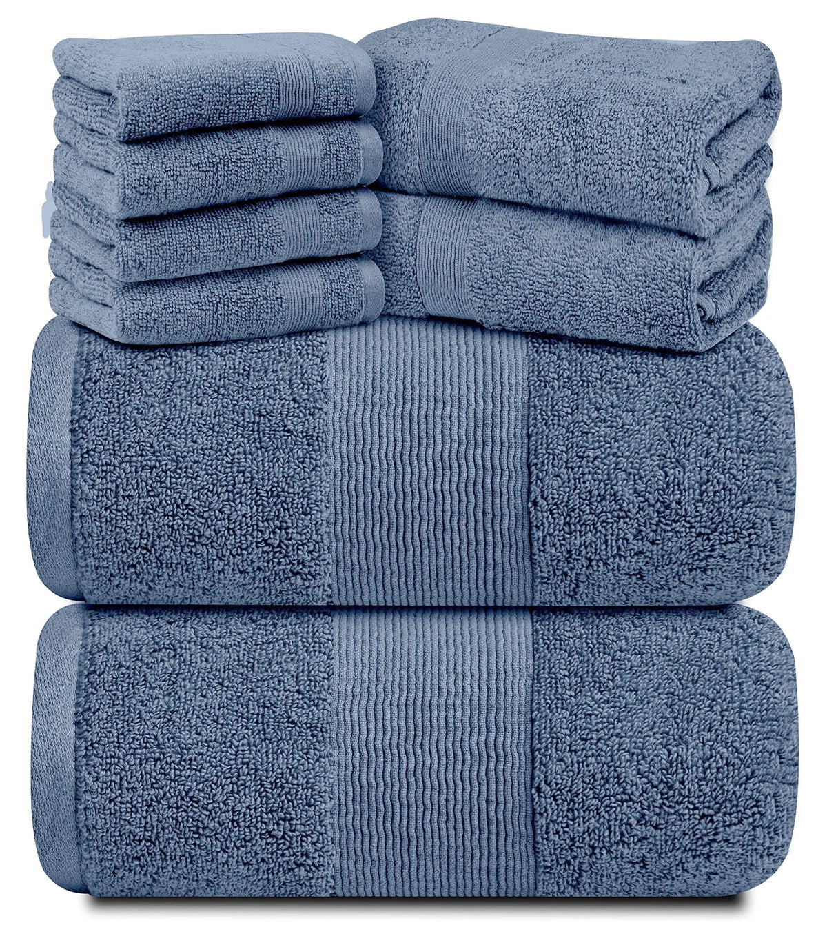 Resort Collection Soft Bath Towel Set 8 Pcs Luxury Hotel Plush Absorbent Cotton Rieworkes