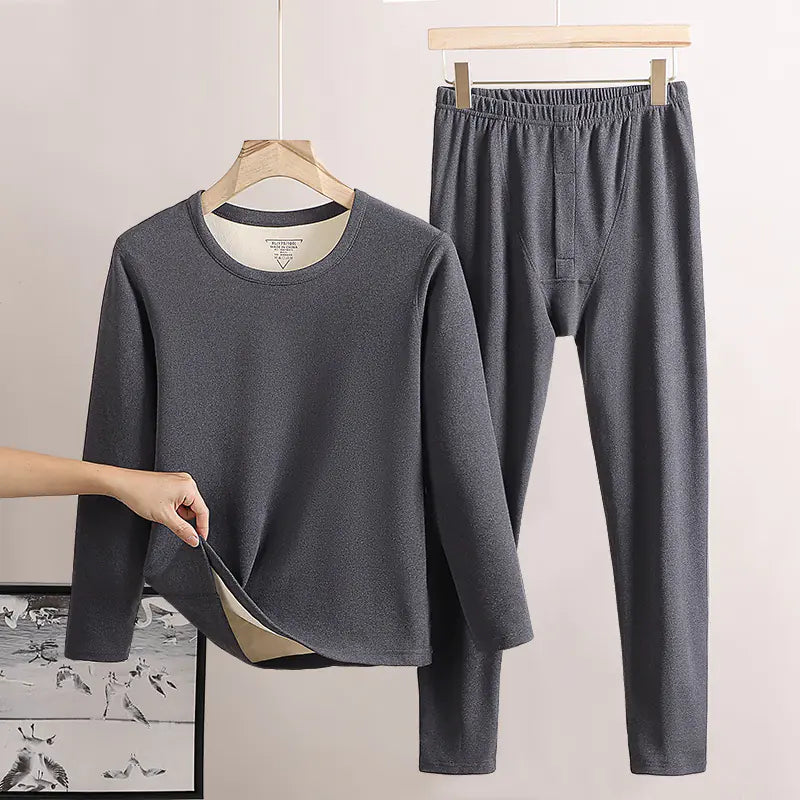 Men's Fleece-lined Thermal Long Johns, Double-sided Mimarta