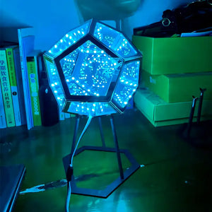 3D Cube Light Creative Cool Infinite Dodecahedron Nightlight Colorful Art Light USB Nightlight Girls Birthday Christmas Gift Rieworkes