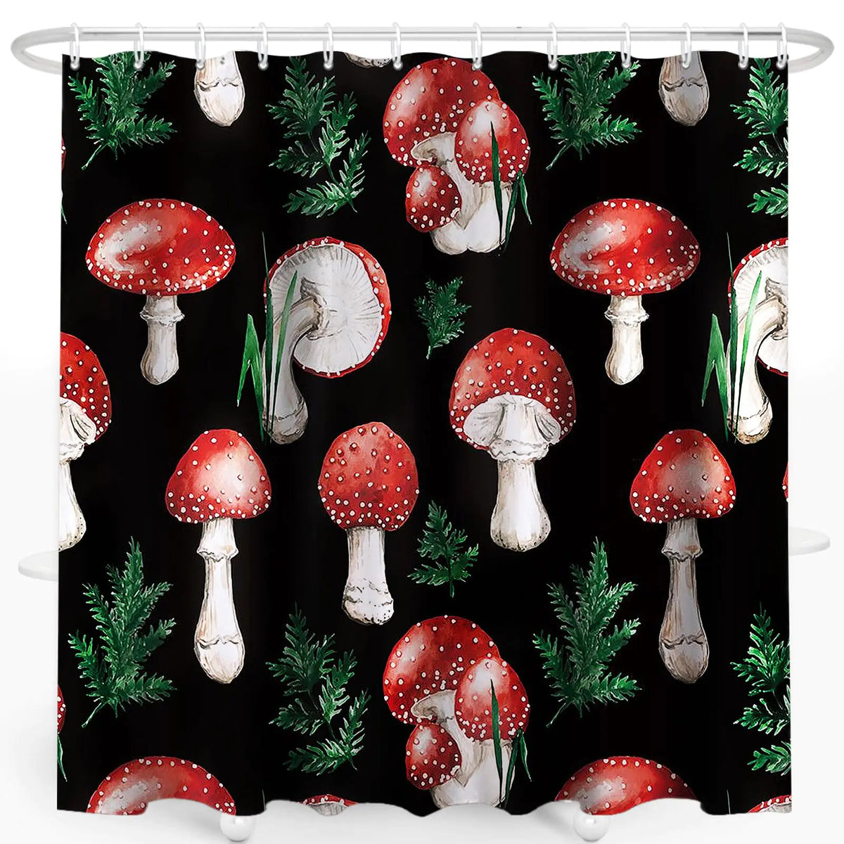 zpepe Mushroom Shower Curtain Cloth Shower Curtains Cute Shower Curtain Funky Shower Curtain Waterproof Polyester Fabric Shower Curtain Set with 12 Hooks Bathroom Decor 72x72 Inches(02) Mimarta