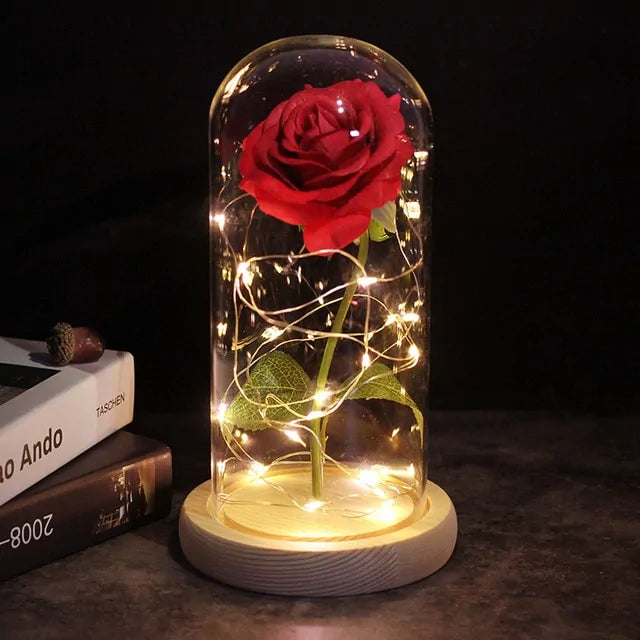 Enchanted Glass Rose Decoration Rieworkes