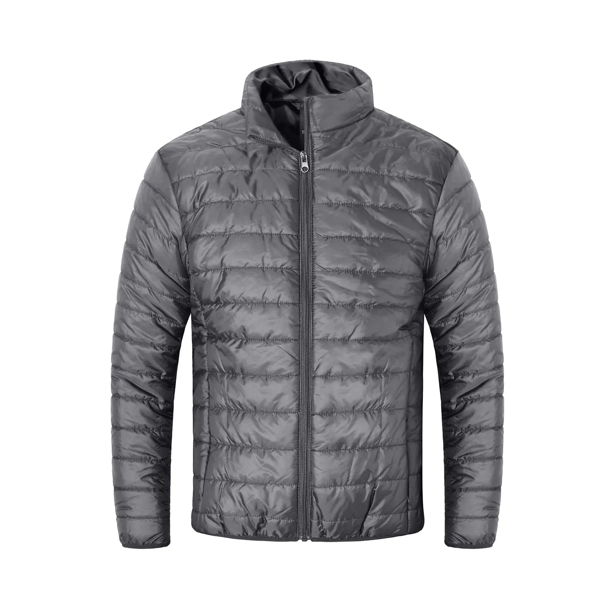 Gleemyth Mens Packable Puffer Jacket Lightweight Winter Jacket Water Resistant Winter Coat Grey XXL Mimarta