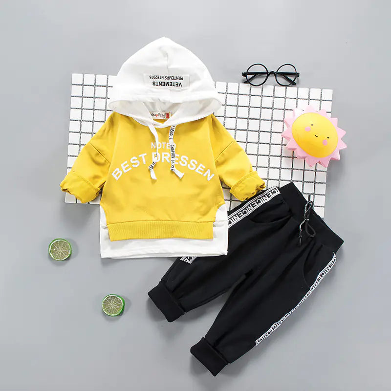 Boys' Fashion Hoodie and Long Pants 2-Piece Set Mimarta