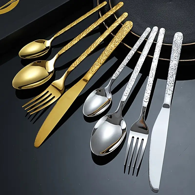4pcs Stainless Steel Cutlery Set for Christmas Dinner Mimarta