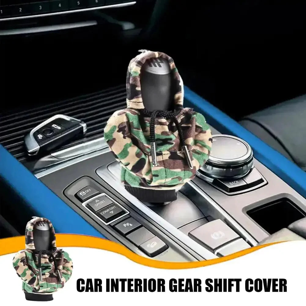 Car Gear Shift Cover Mini Hoodie Gear Shift Cover for Car Shifter Interior Trim Rieworkes
