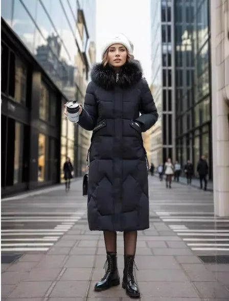 Women's Slim Fit Long Padded Jacket Rieworkes