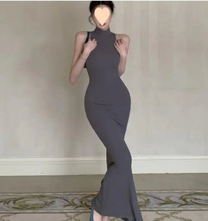 Sleeveless Slimming Fishtail Long Dress Rieworkes