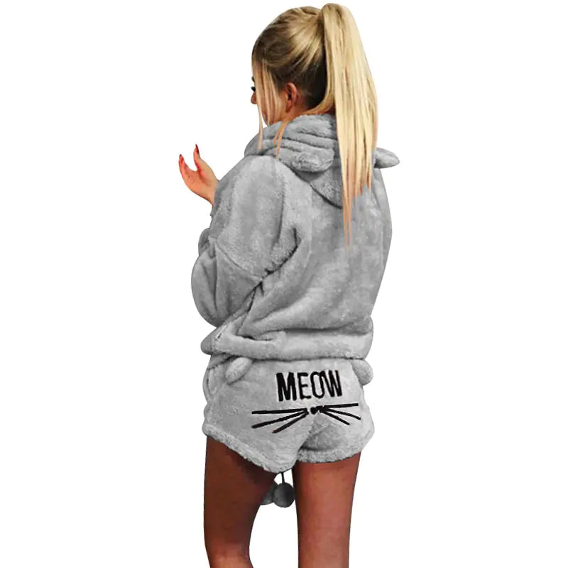 Meow Hoodie PJ's set Rieworkes