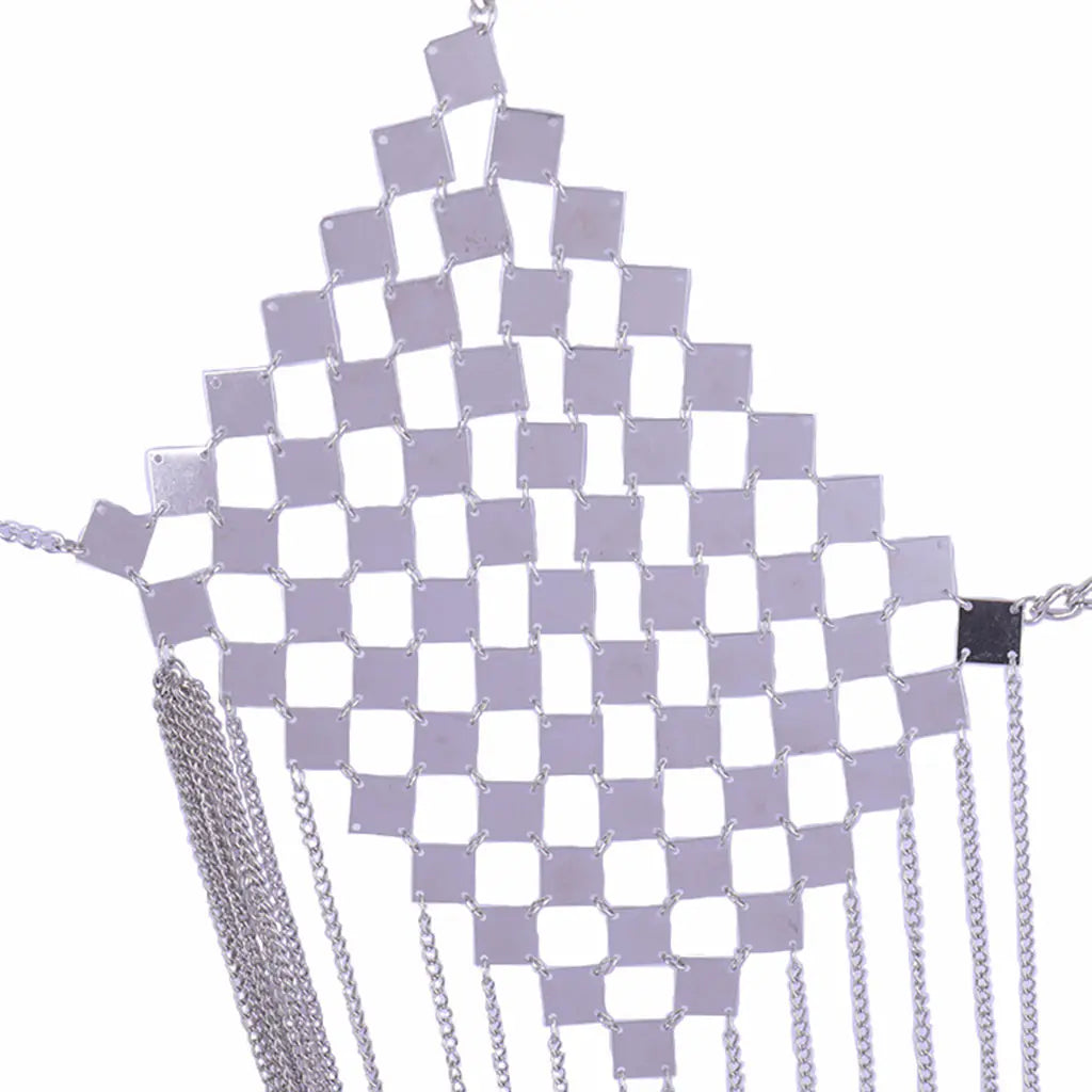 Metallic Body Chain with Tassel for Women’s Fashion Mimarta