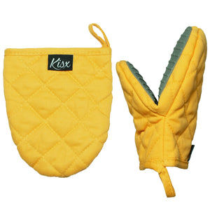 Oven Mitts Heat Resistant – (Yellow) Mini Oven Mitts Silicone Gloves Heat Resistant Silicone Oven Mitts & Pot Holders Sets Kitchen Pot Holders & Oven Mitts Sets Mimarta