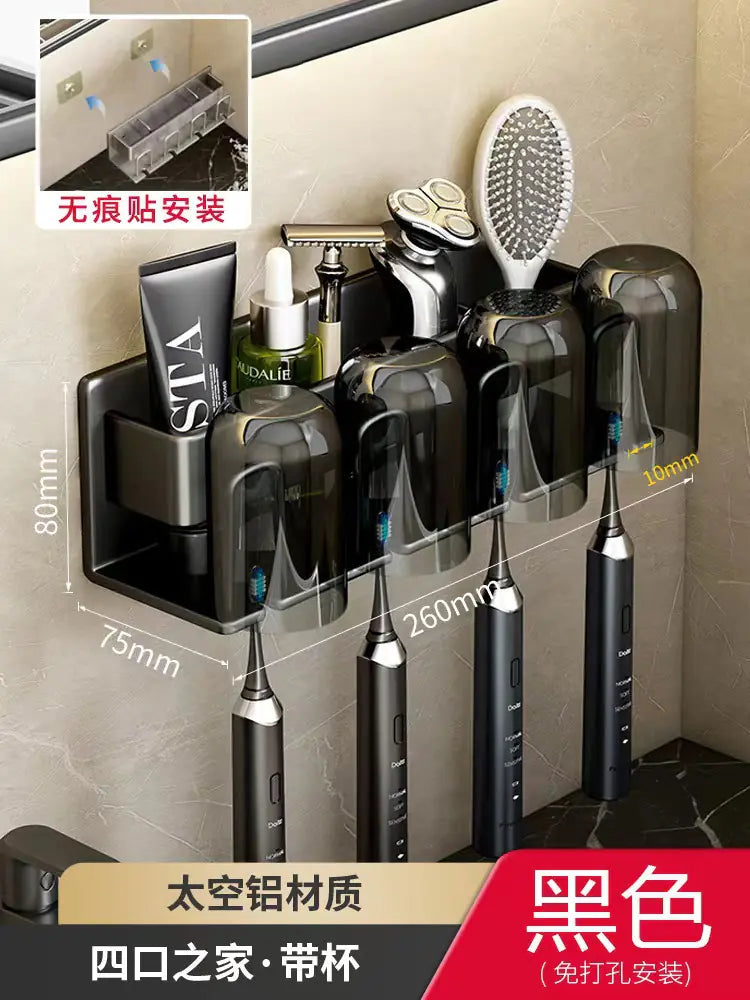 Wall-Mounted Toothbrush and Cup Holder for Bathroom Mimarta