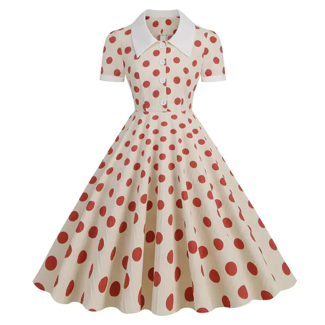 Elegant 1950s Embroidered Mesh Retro Party Dress Mimarta