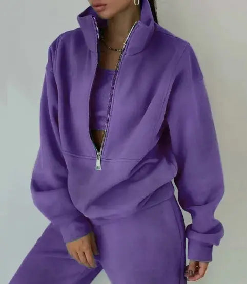 Fleece Sweater Casual Set Rieworkes