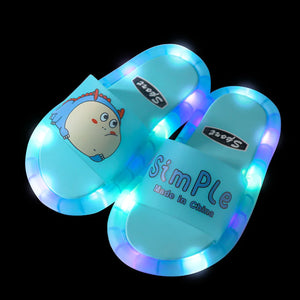Glowing Dinosaur Cartoon Slippers for Kids Rieworkes