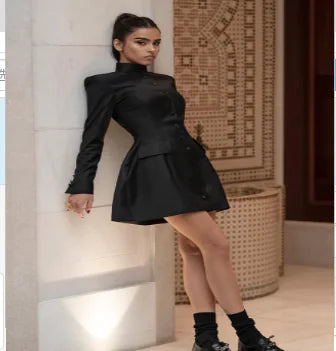 Elegant Women's Dress - Vanessa - Black / French Style Mimarta