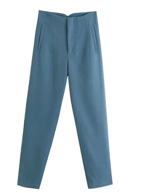 Elegant High Waist Pencil Trousers for Women Rieworkes
