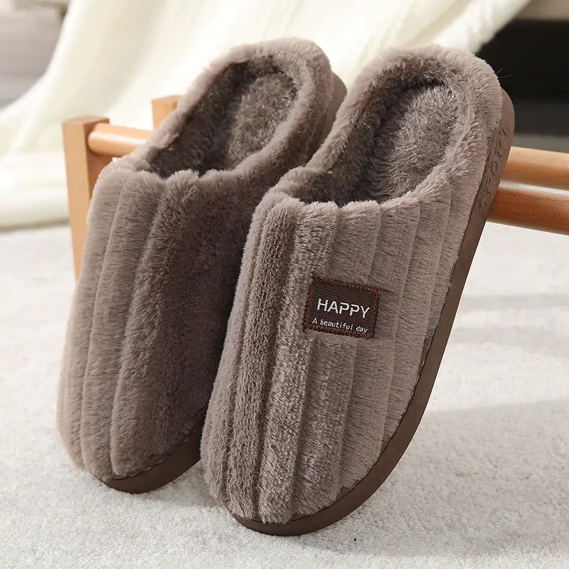 Cozy Cotton Plush Slippers for Home Use Mimarta