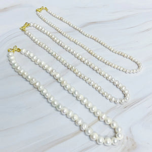 Clover Clasp Genuine Pearl Necklace Rieworkes