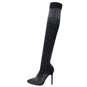 Chunky Heels in Cow Suede Material Mimarta