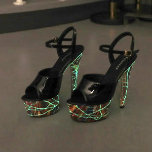 Leather Stiletto High Heels Rieworkes