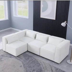 Modular Sofa BEIGE Chenille Fabric, Simple And Grand, The Seat And Back Is Very Soft. This Is Also A KNOCK DOWN Sofa Rieworkes