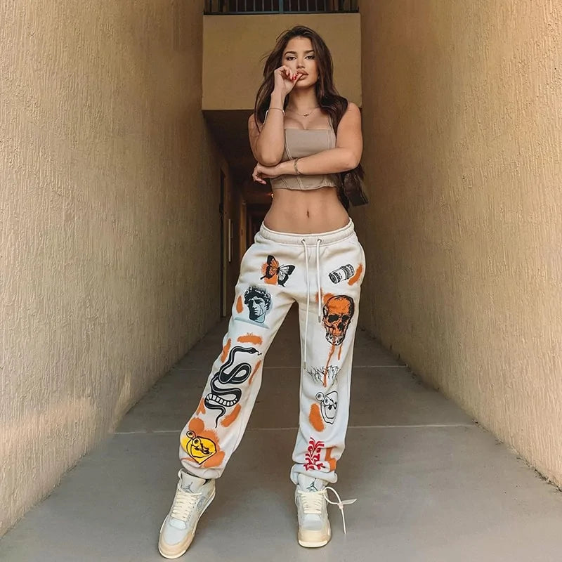Sweat Pant Cartoon Printed Rieworkes