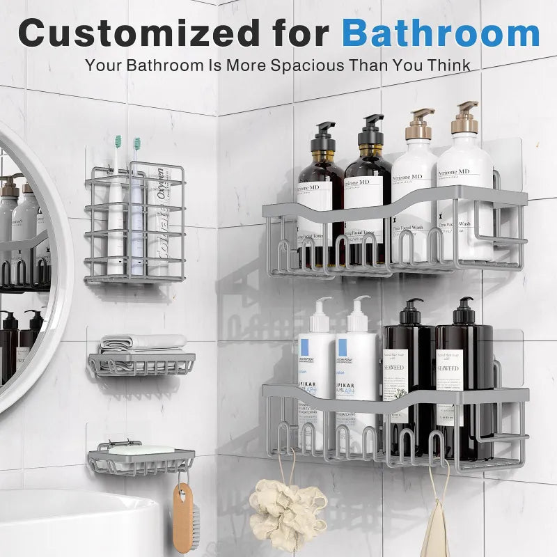 Bathroom Punch-free Storage Rack Wall-mounted Wall Mount Mimarta