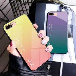 Gradient Glass Phone Case - Hello Design Mimarta