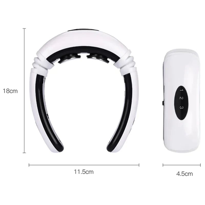 Electric Cervical Pulse Neck Massager Muscle Relax Massage Magnetic Therapy US Rieworkes