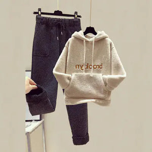Autumn Winter Fashion Set for Women - Hoodie & Pants Mimarta