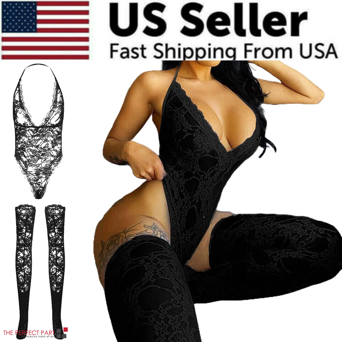 Women Lace Sexy Lingerie Nightwear Babydoll Sleepwear Bodysuit Dress Plus Size Rieworkes