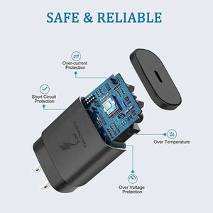 25W Type USB-C Super Fast Wall Charger +6FT Cable For Samsung Galaxy S20 S21 S22 Rieworkes