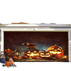 Halloween Misty Forest Garage Door Banner Rieworkes