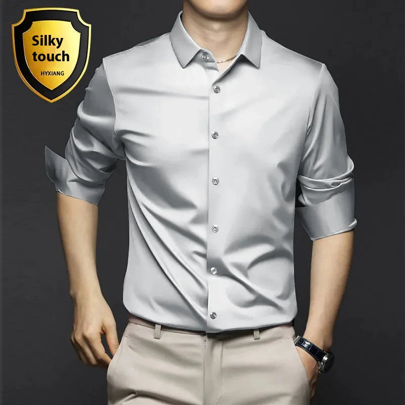 Luxury Ice Silk Shirt Mimarta