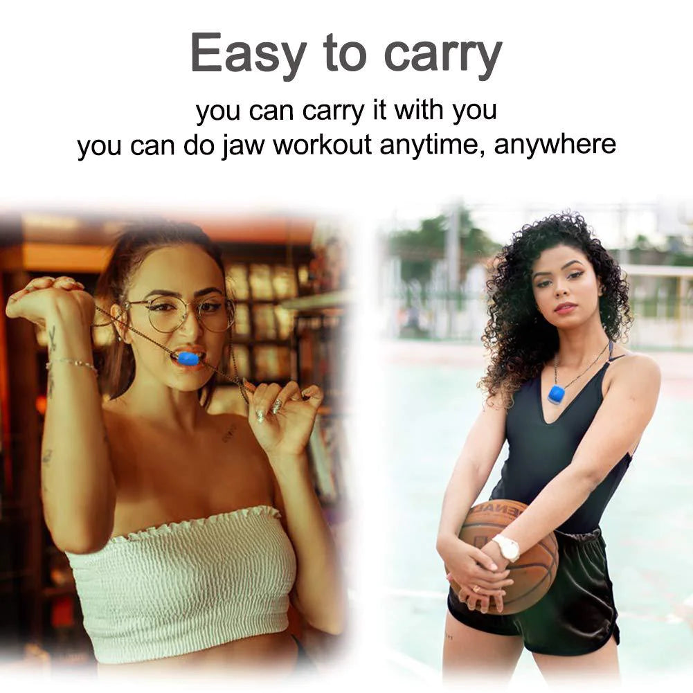 3PCS Jawline Exerciser Mouth Exercise Fitness Ball Neck Face Jaw Trainer Toning Rieworkes