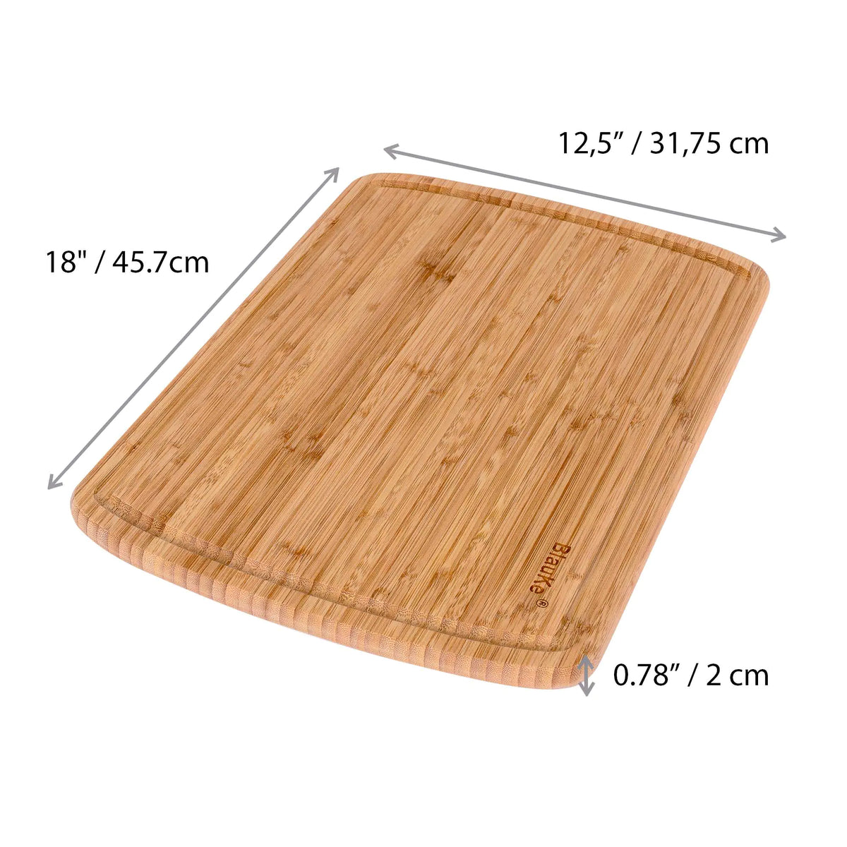 Extra Large Wood Cutting Board 18x12 inch - Butcher Block with Juice Groove, Serving Tray - Wooden Chopping Board for Kitchen Mimarta