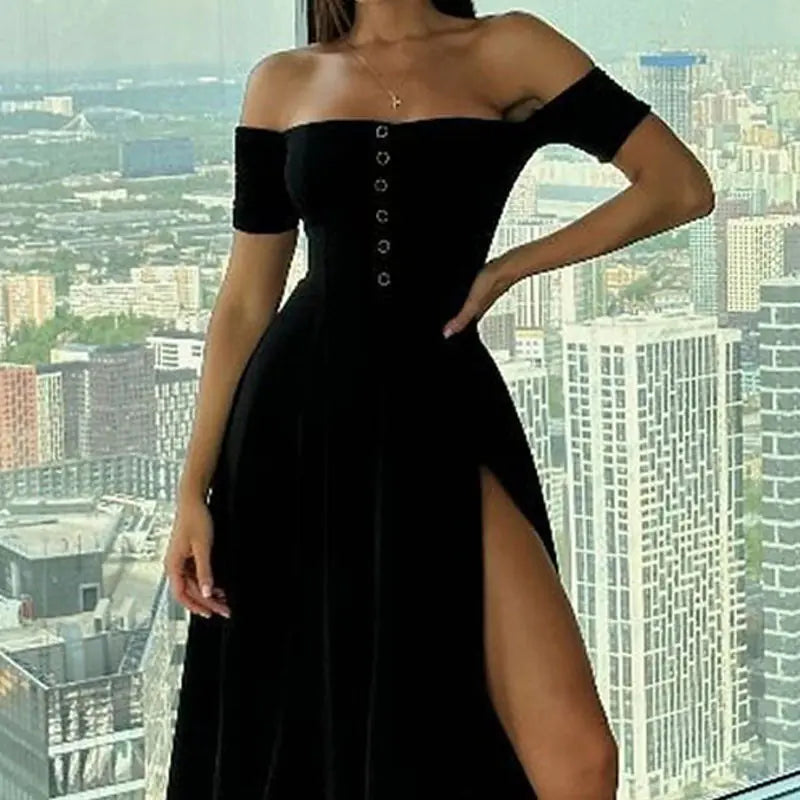 2023 Summer Women's Elegant Loose Solid Dress Mimarta