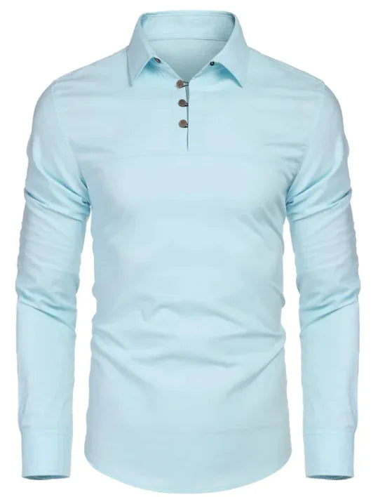 Men's Cotton Linen Shirt Long Sleeved Linen Rieworkes