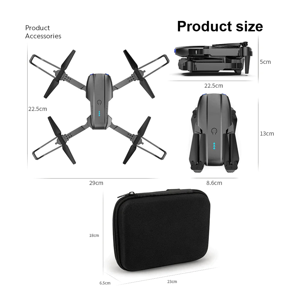 Drones Quadcopter 5G 4K GPS Drone X Pro with HD Dual Camera WiFi FPV Foldable RC Rieworkes