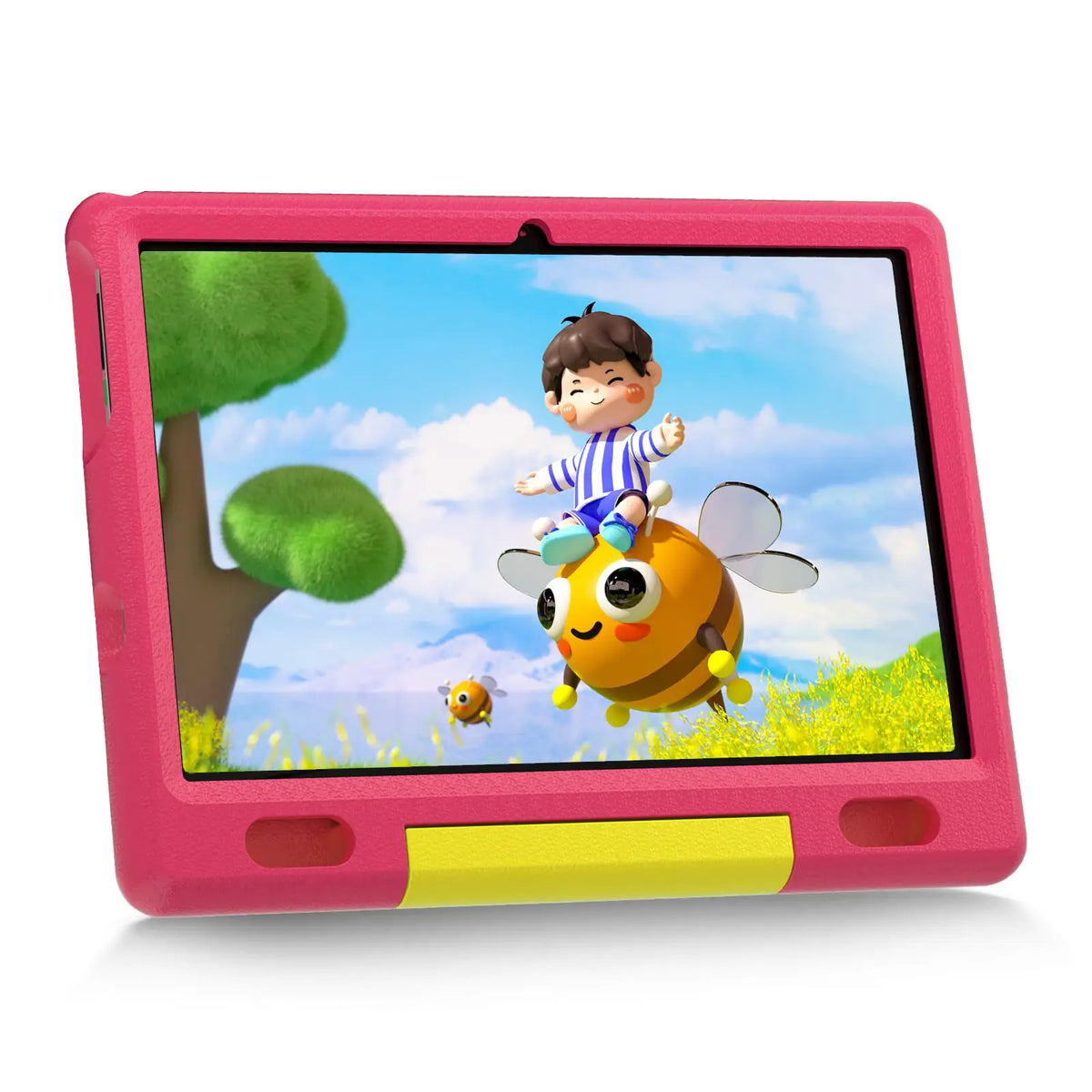 FYMLCPFY Kids Tablet 10 inch Android 13 Tablet for Kids 3-7 6(2+4) GB 64GB Parent Controls Kidoz Pre-Installed 5000mAh 5+8MP Dual Camera with Shockproof Case (Pink) Mimarta