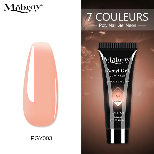 Poly Acrylic Gel: 15ML UV Gel for Nail Extension - 38 Colors Rieworkes