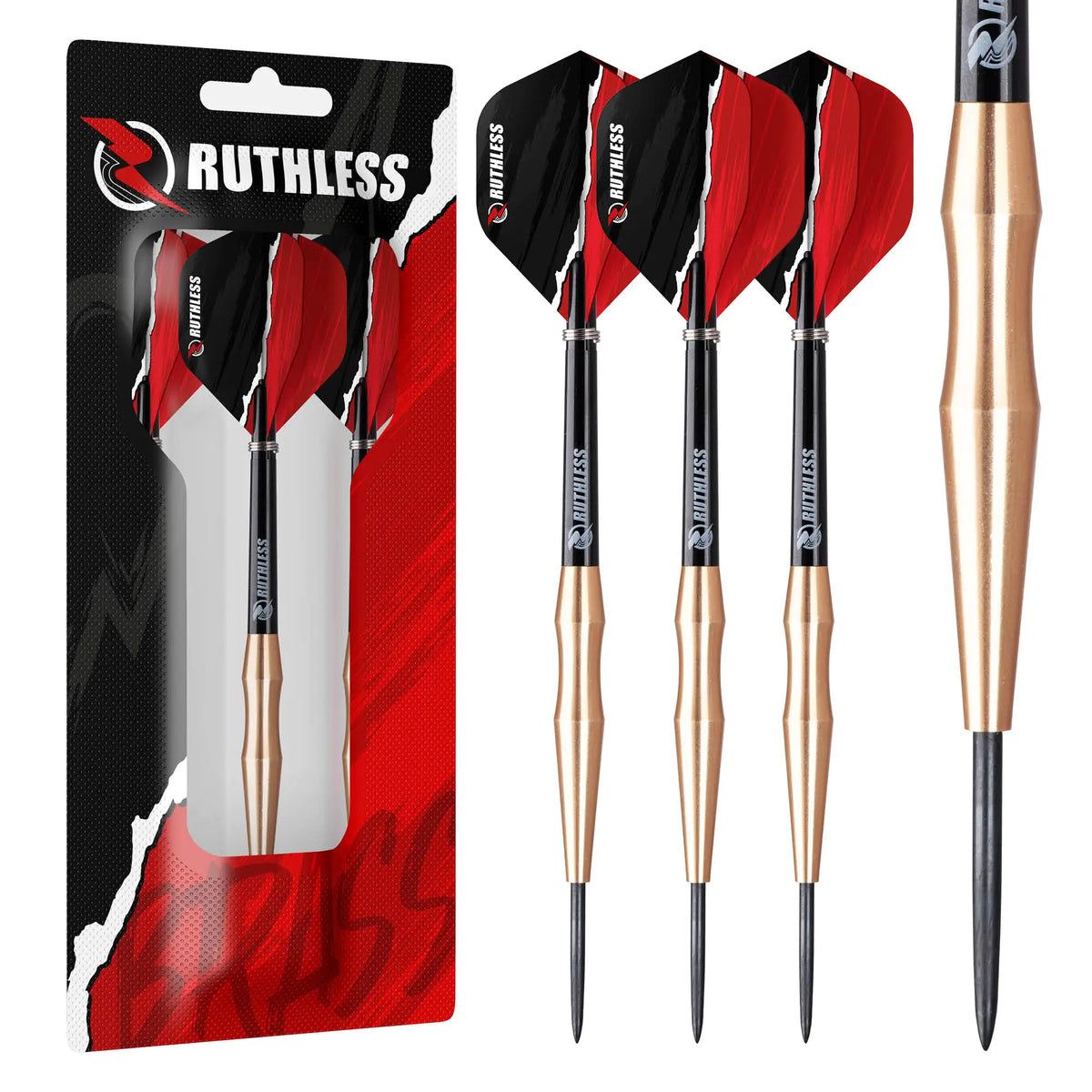 RUTHLESS Eagles | Steel Tip Brass Darts Set with Smooth Barrel Design Dart Flights and Stems Included (D0454) Mimarta