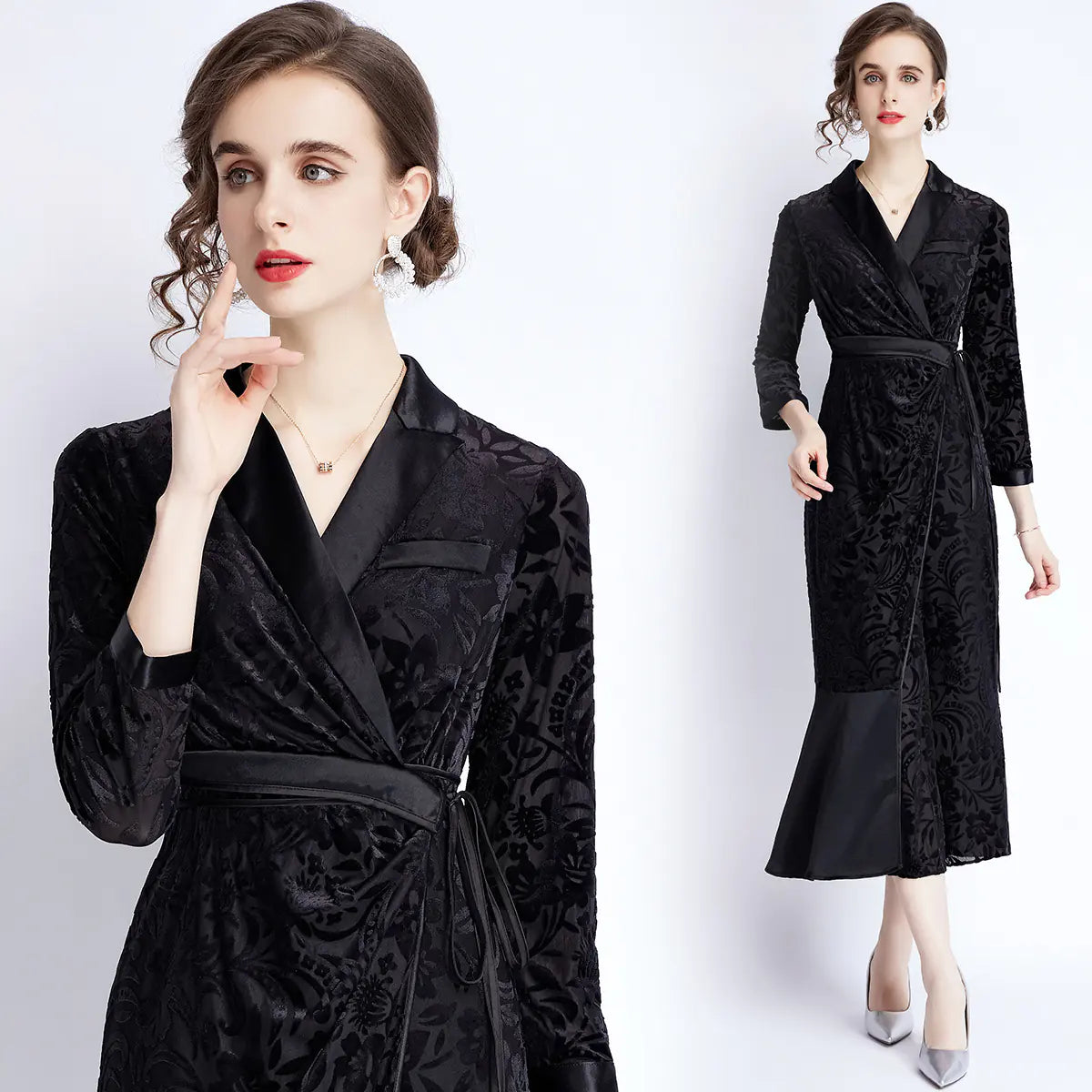 Elegant Jacquard Windbreaker Jacket for Women Mimarta