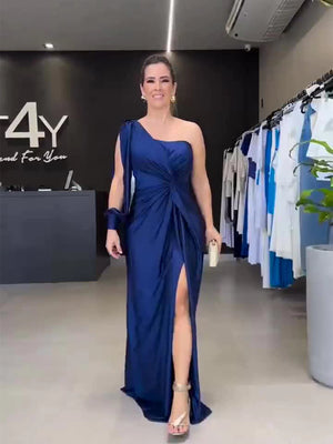 Women's Cinched Waist Slim-Fit Evening Dress Rieworkes