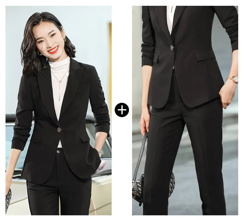 Women's Stylish Suit Set for Work - Korean Fashion Mimarta