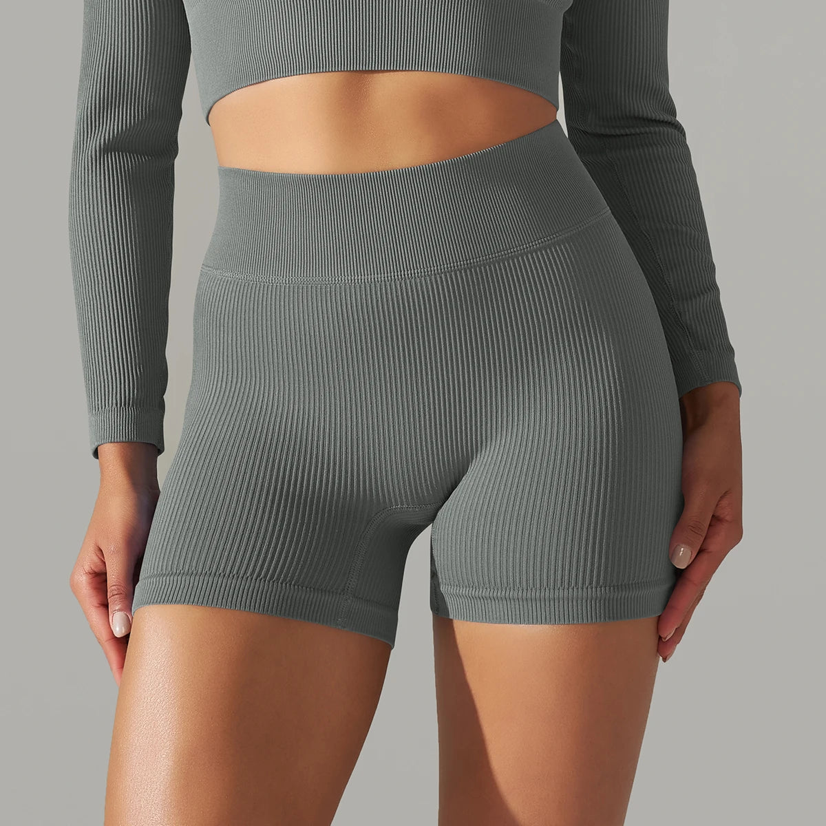 Seamless High Waist Yoga Gym Shorts Rieworkes